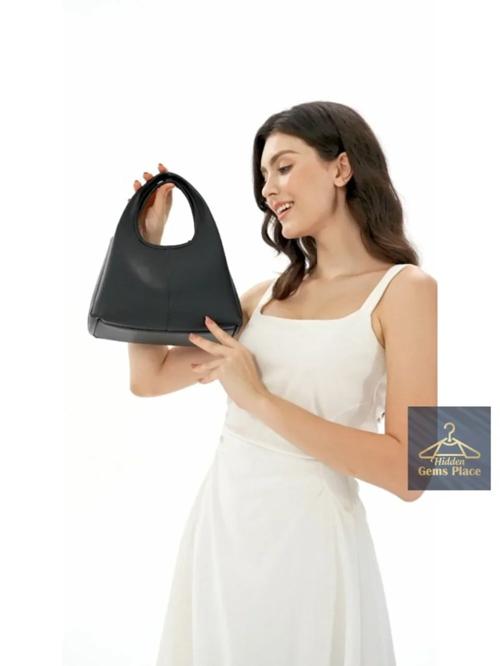 Faux Leather Top Handle Handbag Small Satchel Hobo Crossbody Bag